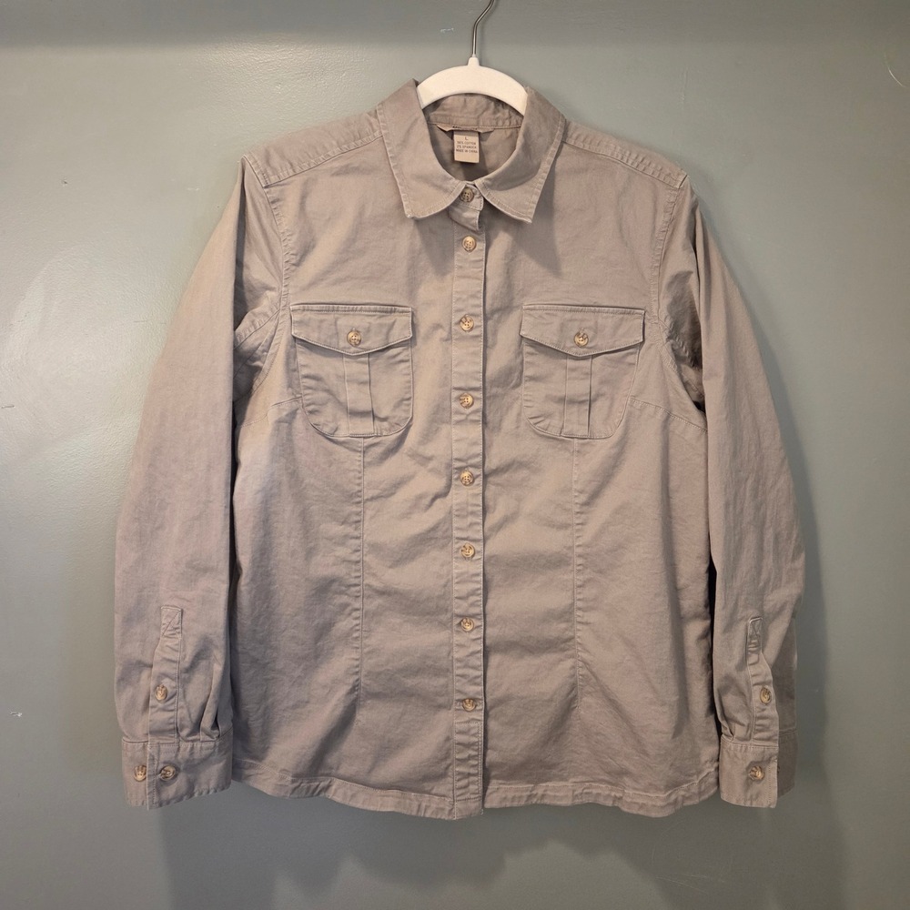 Duluth Trading Co Women's Long Sleeve Button Up Shirt, Size L